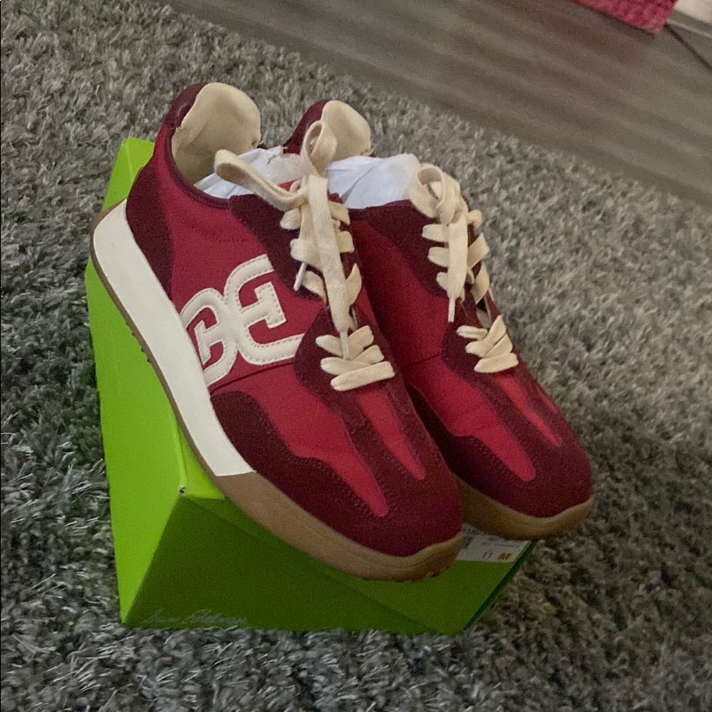 Red and Cream Sneakers